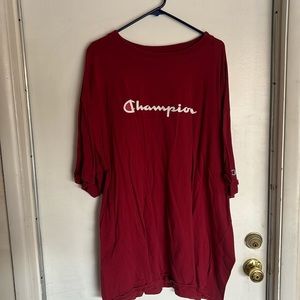 Red champion T-shirt